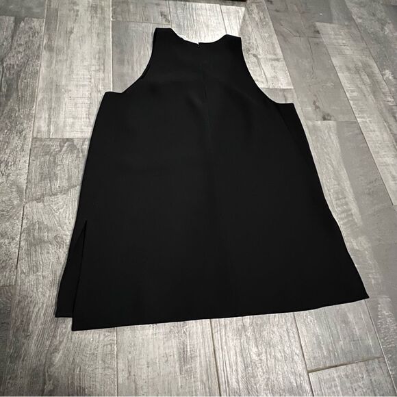 Vince Black Popover Sleeveless Relaxed Split Hem Tunic Shell Blouse Tank M - Picture 8 of 10